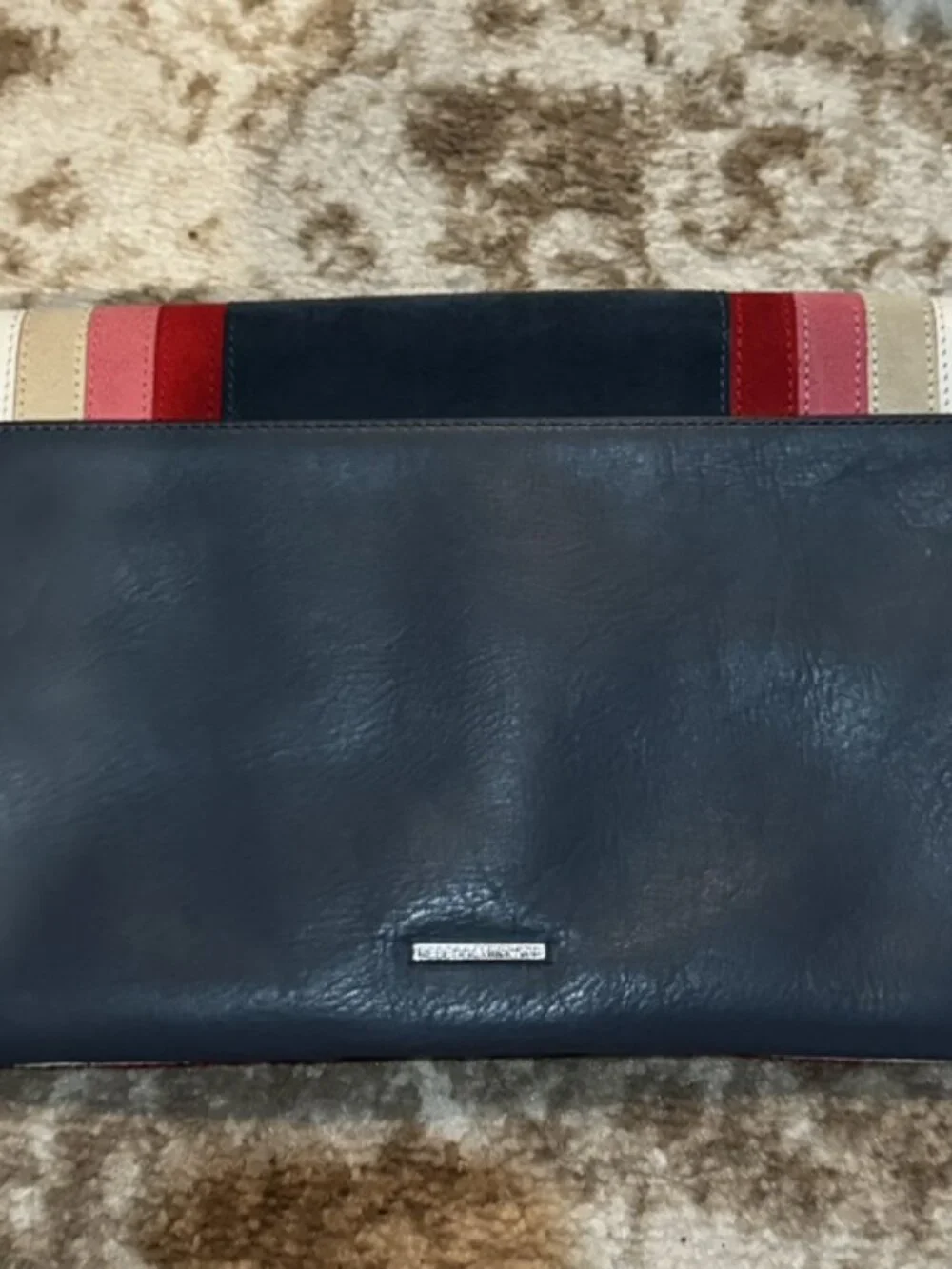Rebecca Minkoff Clotch Bag Purse Pink Red Blue